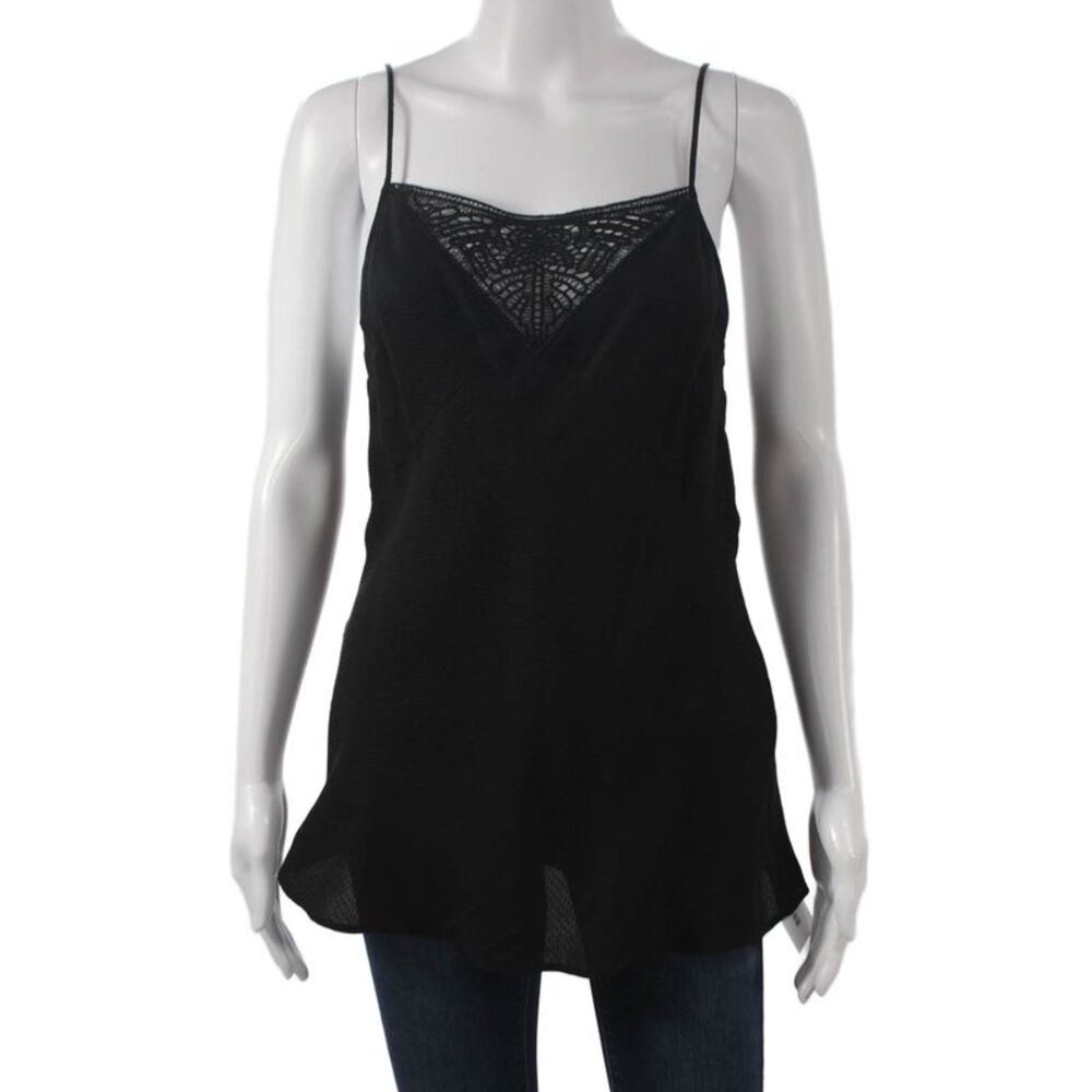 Closed Women Camisole Black V-Neck Sleeveless Size M